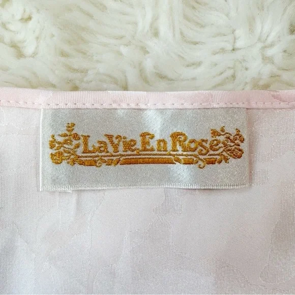VTG La Vie En Rose Light Pink Satin Teddy Strappy
Bodysuit M Romantic Coquette - Picture 2 of 8